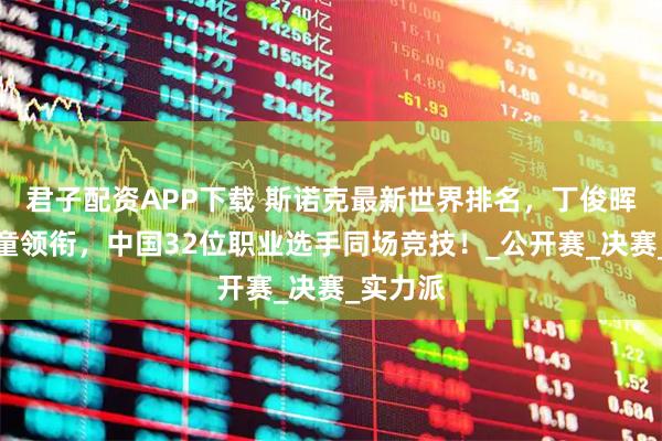 君子配资APP下载 斯诺克最新世界排名，丁俊晖、赵心童领衔，中国32位职业选手同场竞技！_公开赛_决赛_实力派